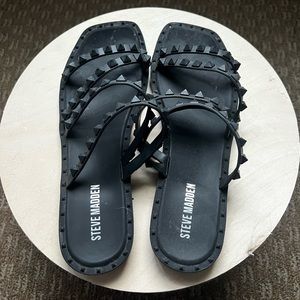 Steve Madden Skyler J Black Studded Sandal